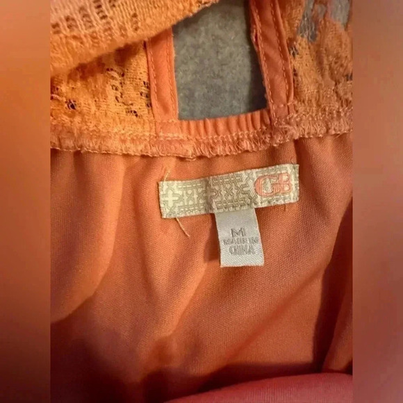 Gianni Bini peach lace sleeveless dress size M - Picture 6 of 8